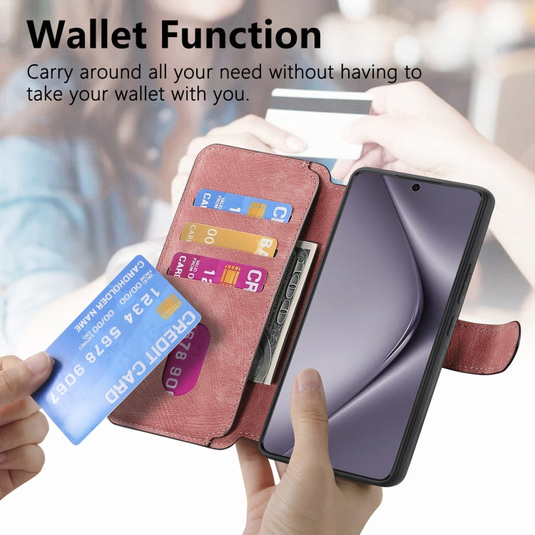 For Huawei Pura 70 Pro CaseNeo MagSafe RFID Anti-theft Retro Leather Phone Case(Pink) - free shipping - PMC Jewellery - Order now!