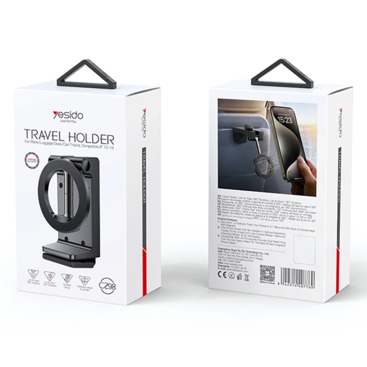 Yesido C298 Clip MagSafe Magnetic Mobile Phone Holder(Black) - free shipping - PMC Jewellery - Order now!