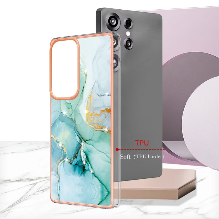 For Samsung Galaxy S25 Ultra 5G Electroplating Marble Pattern Dual-side IMD TPU Shockproof Phone Case(Green 003) - Galaxy S25 Ultra 5G Cases by PMC Jewellery | Online Shopping South Africa | PMC Jewellery | Buy Now Pay Later Mobicred