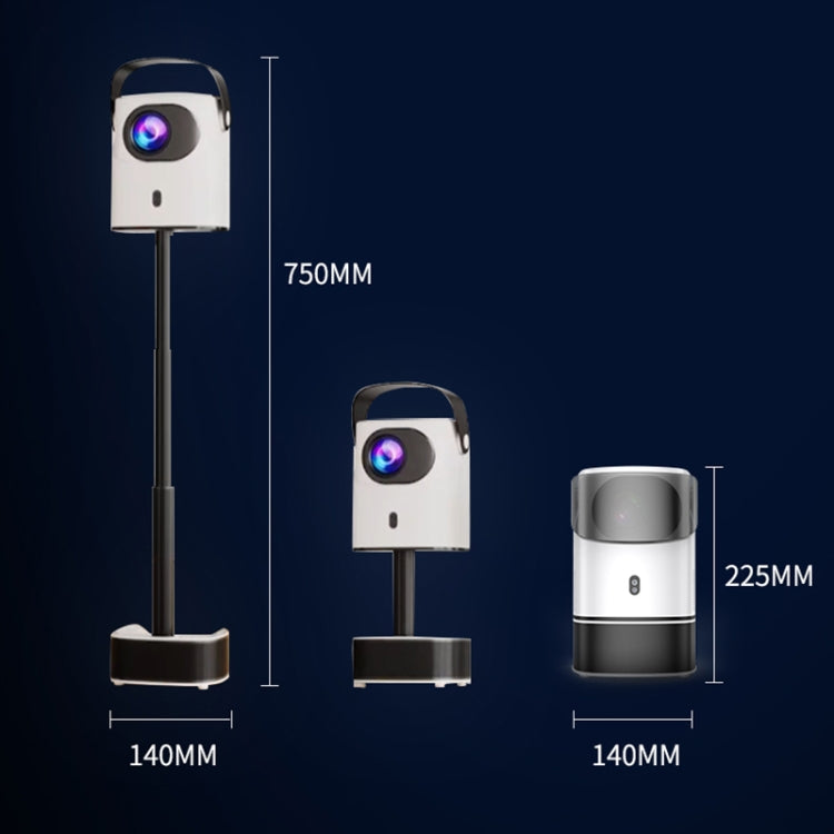 TS-2 1920 x 1080P 240ANSI HiSilicon 352 Android 9.0 Telescopic Projector, UK Plug(White) - LED Projector by PMC TechLife | Online Shopping South Africa | PMC TechLife | Buy Now Pay Later Mobicred