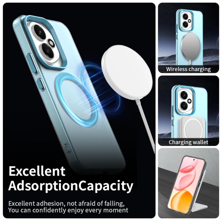 For Honor 400 Global 156.5mm Candy Magsafe PC Hybrid TPU Phone Case(Blue)