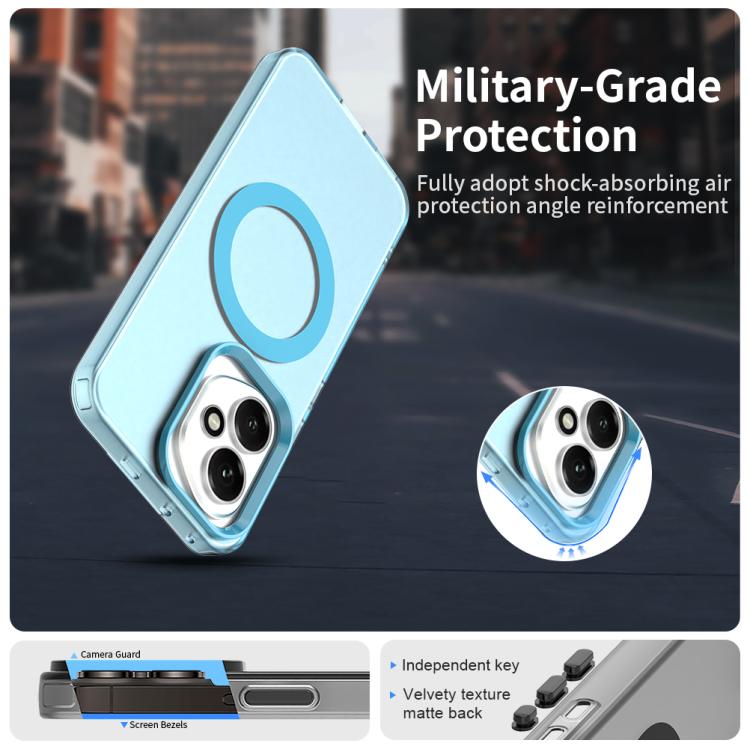 For Honor 400 Global 156.5mm Candy Magsafe PC Hybrid TPU Phone Case(Blue)