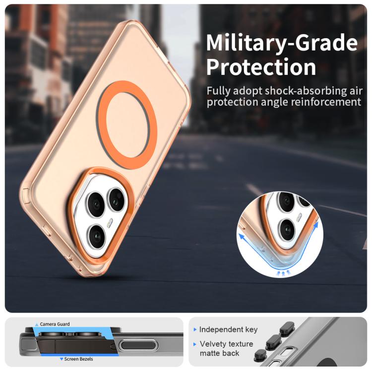 For Honor 400 Pro Global 160.8mm Candy Magsafe PC Hybrid TPU Phone Case(Orange)