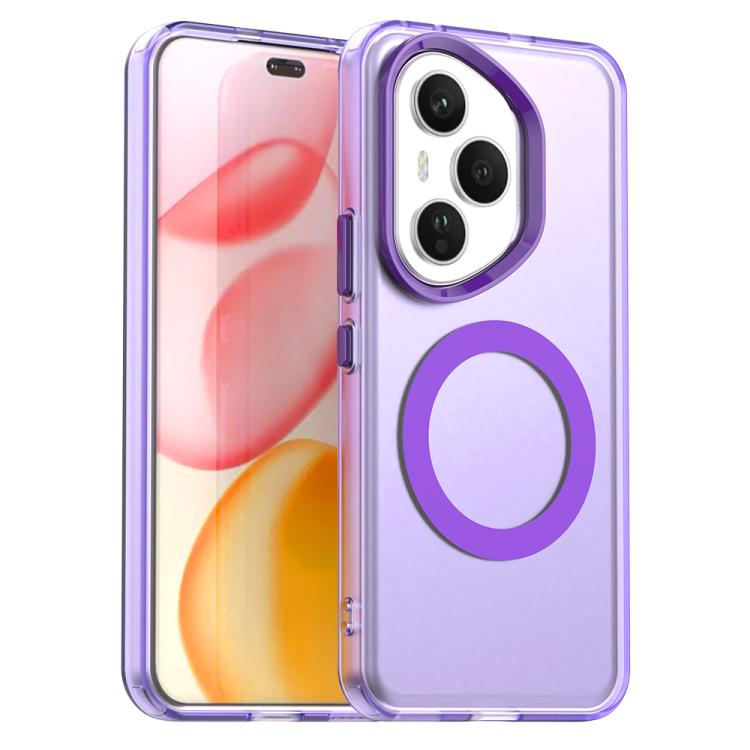 For Honor 400 Pro Global 160.8mm Candy Magsafe PC Hybrid TPU Phone Case(Purple)