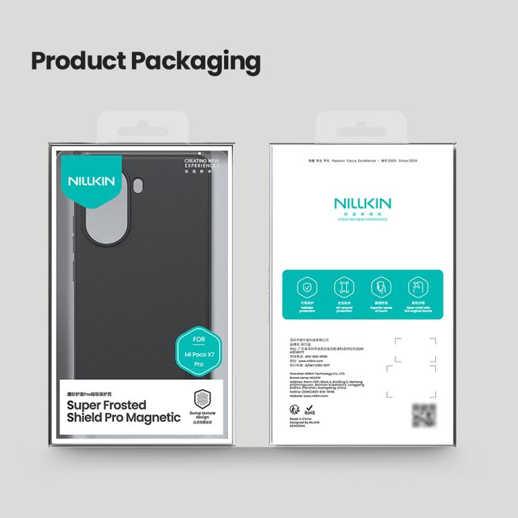 For Xiaomi Poco X7 Pro NILLKIN Frosted Shield Pro Magnetic Phone Case(Black) - Xiaomi Cases by NILLKIN | Online Shopping South Africa | PMC Jewellery | Buy Now Pay Later Mobicred