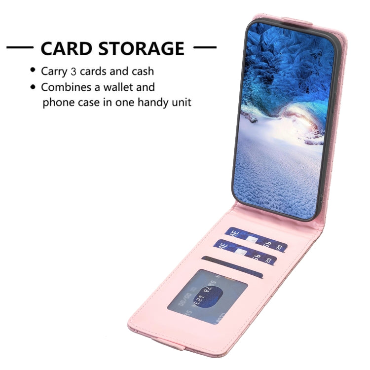 For Samsung Galaxy S25+ 5G Diamond Lattice Vertical Flip Leather Phone Case(Pink) - Galaxy S25+ 5G Cases by PMC Jewellery | Online Shopping South Africa | PMC Jewellery | Buy Now Pay Later Mobicred