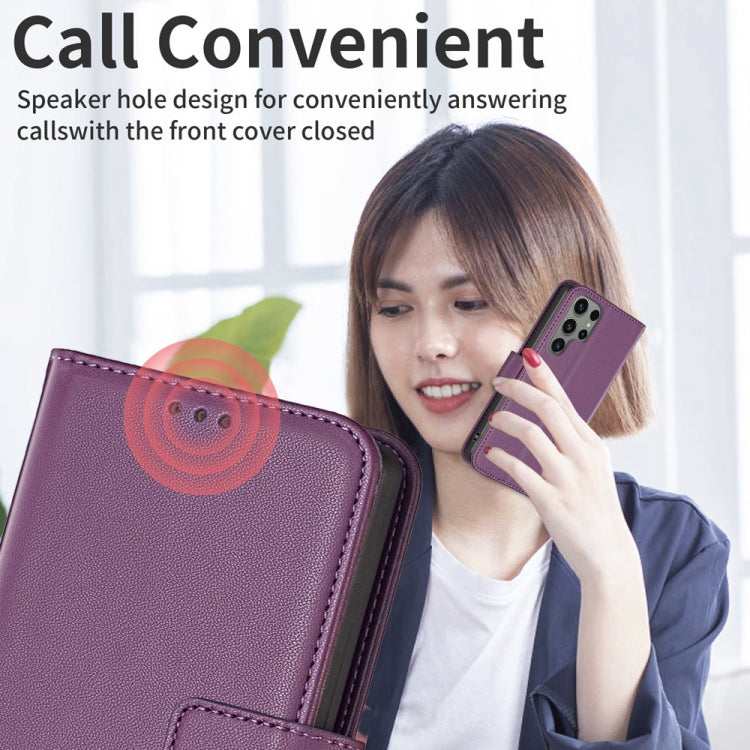 For Samsung Galaxy S25 Ultra 5G Magnetic Buckle Leather Phone Case(Purple) - Galaxy S25 Ultra 5G Cases by PMC Jewellery | Online Shopping South Africa | PMC Jewellery | Buy Now Pay Later Mobicred