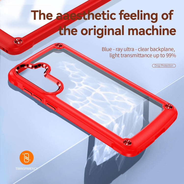 For Samsung Galaxy S25 5G TPU + PC Lens Protection Phone Case(Red)