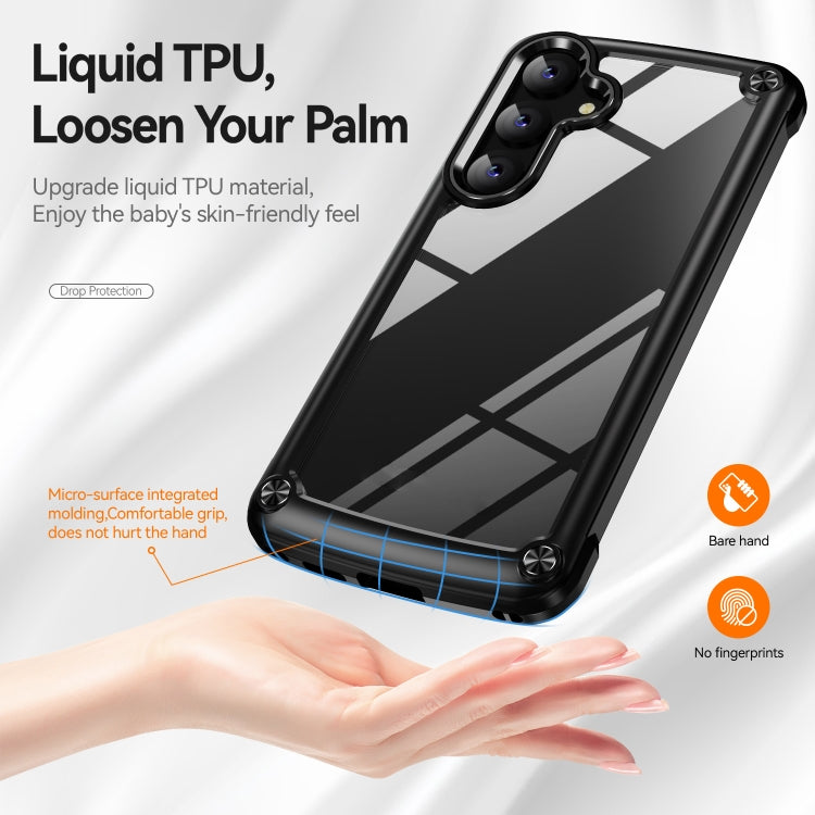 For Samsung Galaxy S25+ 5G TPU + PC Lens Protection Phone Case(Black)
