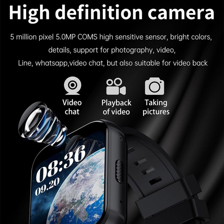 UNIWA DM66 4G Calling Smart Watch, 2GB+16GB, 1.99 inch IPS Screen Android 9.0 Support WiFi GPS(Silver) - free shipping - PMC Jewellery - Order now!