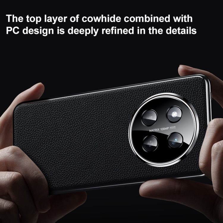 For Honor 300 Genuine Leather PC Phone Case(Black) - Honor Cases by PMC TechLife | Online Shopping South Africa | PMC TechLife | Buy Now Pay Later Mobicred