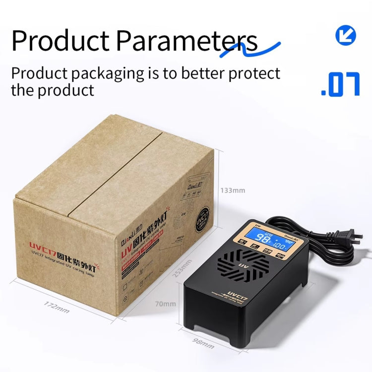 Qianli UVC17 7 inch Integrated UV Curing Lamp with Timing Function, Plug:US Plug - free shipping - PMC TechLife - Order now!