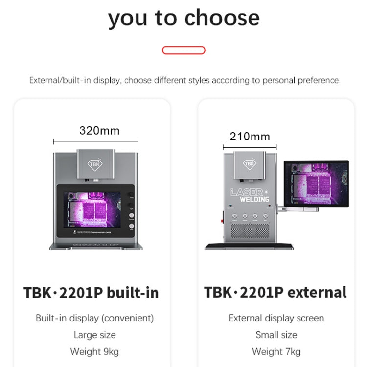 TBK 2205 Smart Infrared Laser Thermostatic Welding Machine with HD Camera, Plug:US Plug(External LCD)