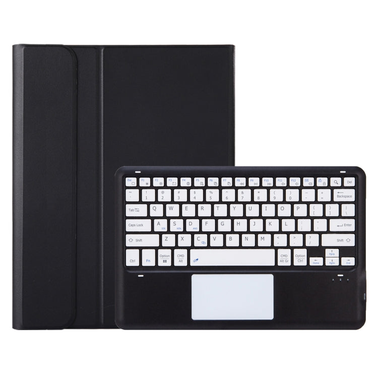 For vivo Pad3 12.1 inch AV10-A TPU Ultra-thin Detachable Bluetooth Keyboard Leather Case with Touchpad(Black + White)
