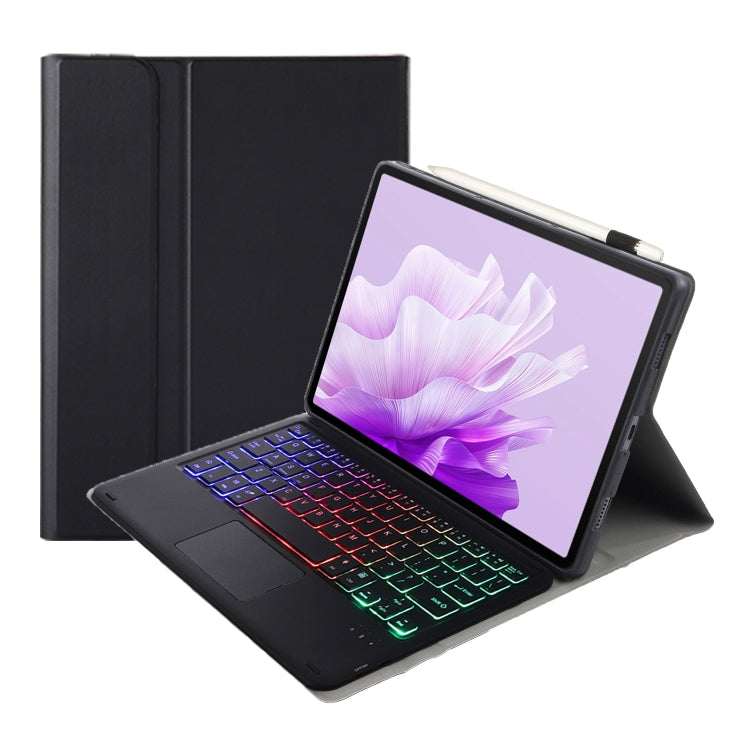 For Huawei MatePad 11.5 S 2024 AH20-AS Ultra-thin Detachable Backlight Bluetooth Keyboard Leather Tablet Case with Touchpad(Black)