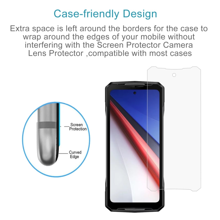 For Doogee V40 Pro 50pcs 3D 0.3mm Fine Hole High Aluminum Tempered Glass Film