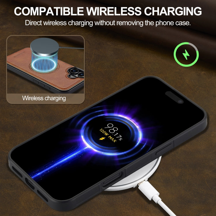 For iPhone 16 LC.IMEEKE Magsafe Phone Case(Brown)