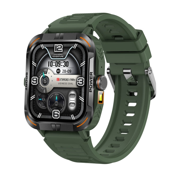 ZW69 1.97 inch AMOLED Outdoor Sports BT Call Smart Watch, Blood Oxygen / Heart Rate / Remote Photography / Sleep monitoring(Green)