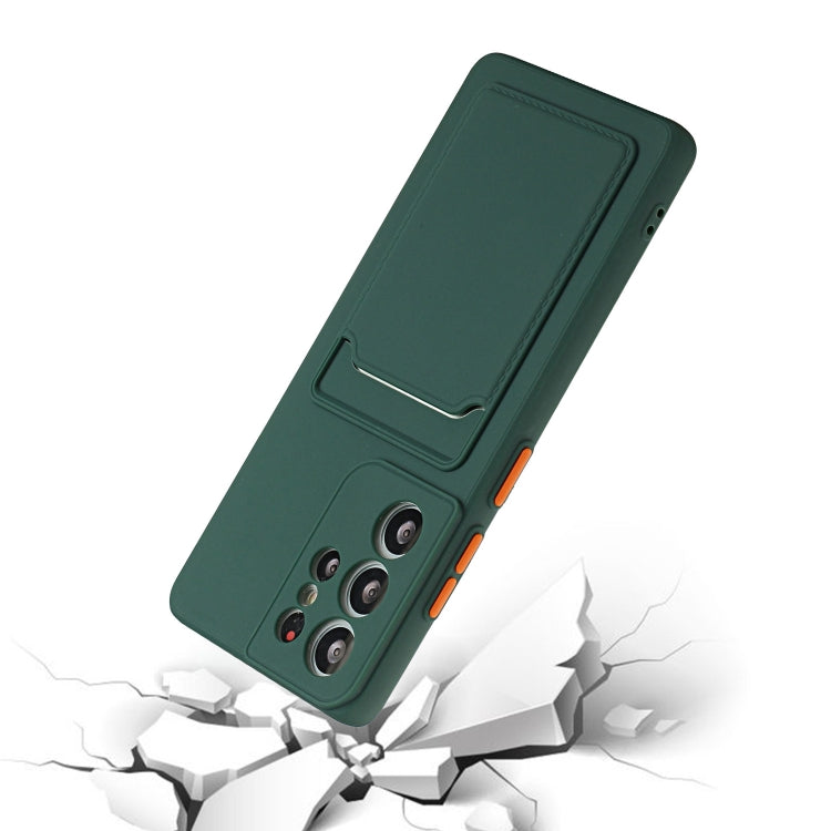 For Samsung Galaxy S25 Ultra 5G Card Slot Design Shockproof TPU Phone Case(Dark Green) - free shipping - PMC TechLife - Order now!