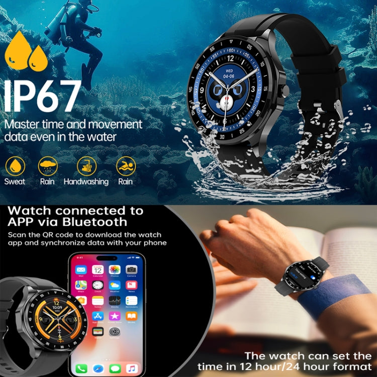 X20 1.43 inch IP67 Water-resistant 2 in 1 Bluetooth Earphone Smart Watch(Black)