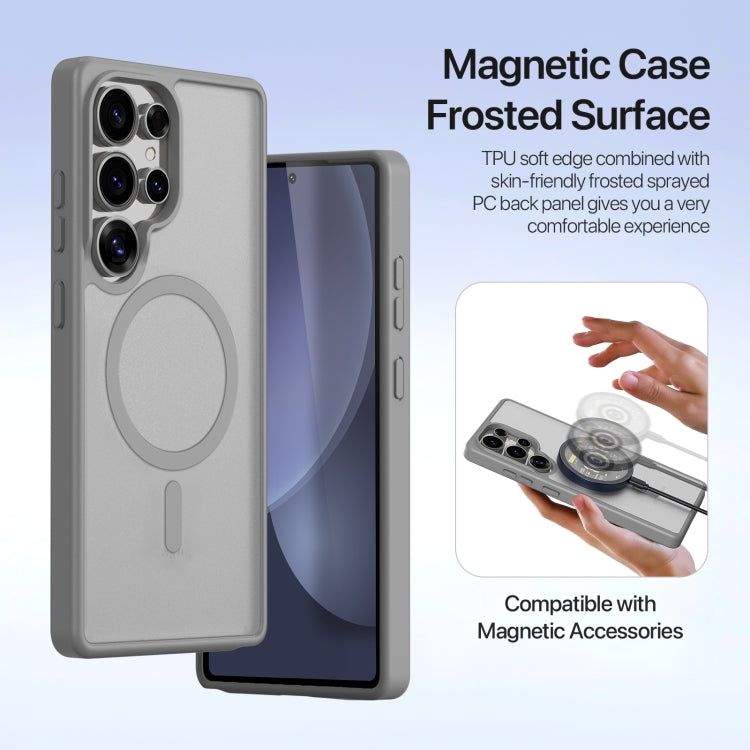 For Samsung Galaxy S25 Ultra 5G DUX DUCIS Lawa Series 2 in 1 Wallet Zipper Detachable MagSafe Phone Case with Lanyard(Grey)