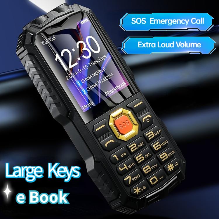 Q7+ 4G Elder Keypad Rugged Phone, 1.77 inch, 16800mAh, 21 Keys, SOS, FM, Network: 4G, Dual SIM(Black)