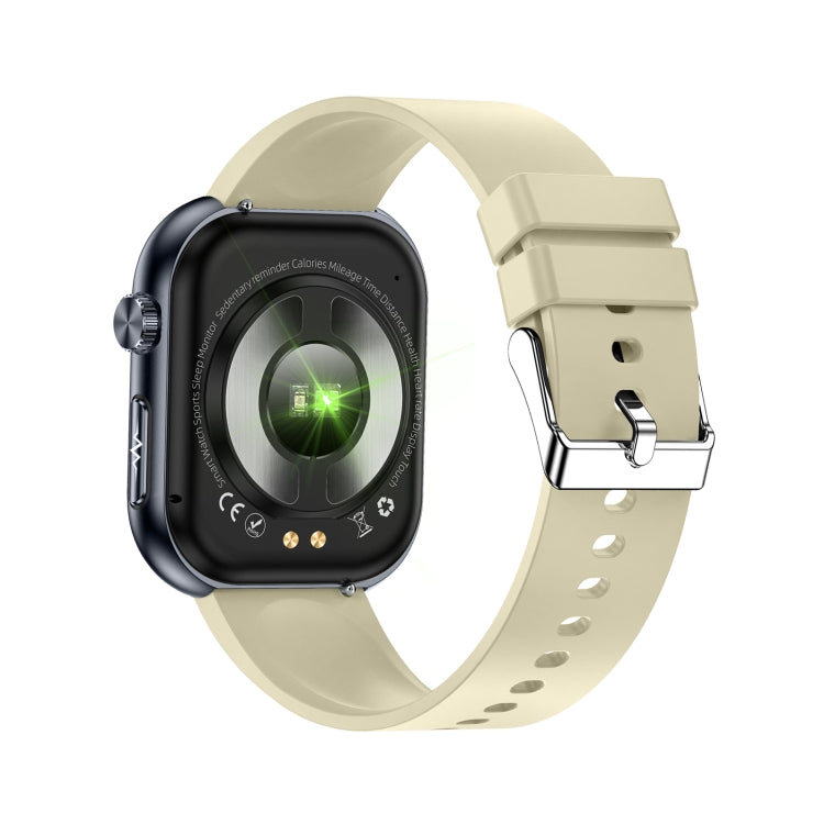 ET587 1.95 inch AMOLED Screen Smart Watch, ECG Electrocardiogram/Blood Sugar Monitoring(Yellow)