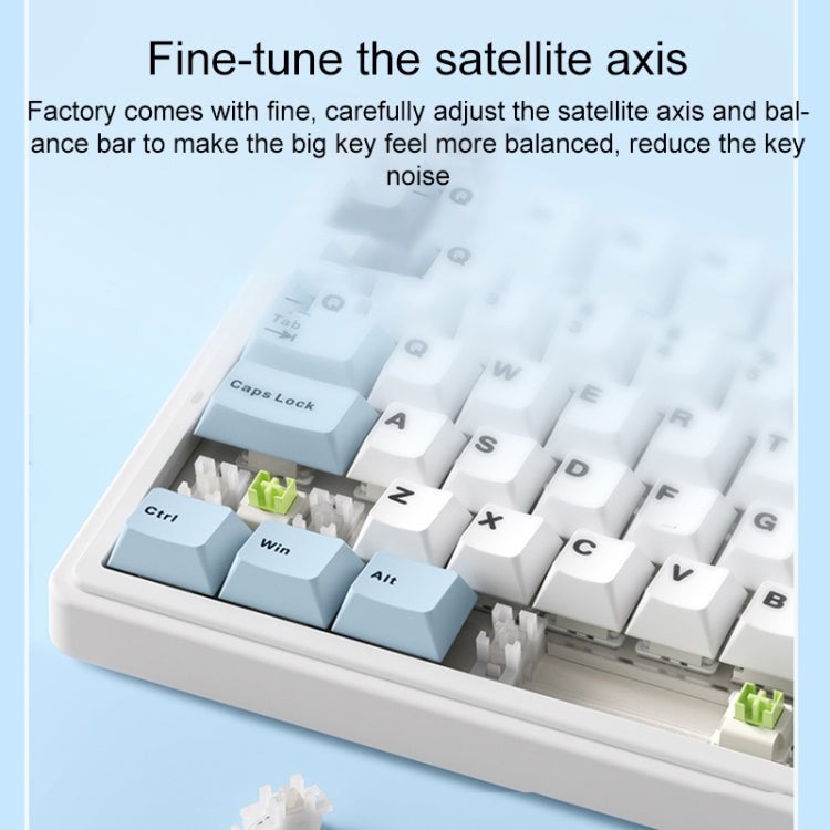 AULA F75 80 Keys Wired/2.4G/Bluetooth Three Model Customized RGB Mechanical Keyboard(Gradient Grey) - Wireless Keyboard by AULA | Online Shopping South Africa | PMC Jewellery | Buy Now Pay Later Mobicred