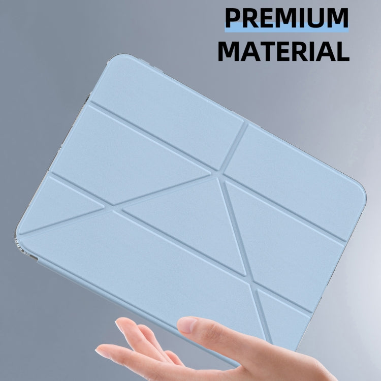 For iPad 2025 / 2022 mutural Y-Shape Deformation Leather Tablet Case(Grey) - free shipping - PMC Jewellery - Order now!