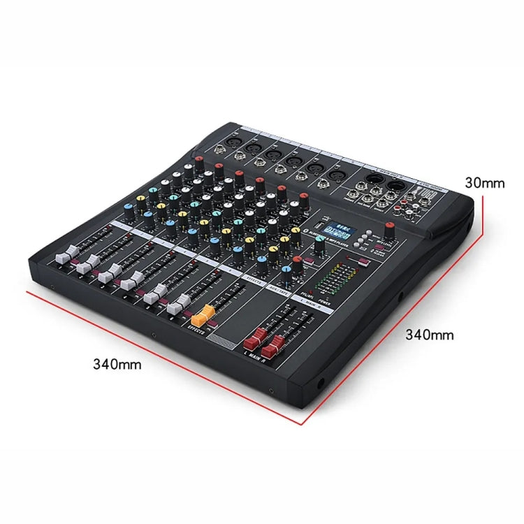 XTUGA CT60X 6-Channels Audio Mixer DJ Mixing Console with 48V Power Supply(AU Plug) - Live Sound Effects Processors by XTUGA | Online Shopping South Africa | PMC TechLife | Buy Now Pay Later Mobicred