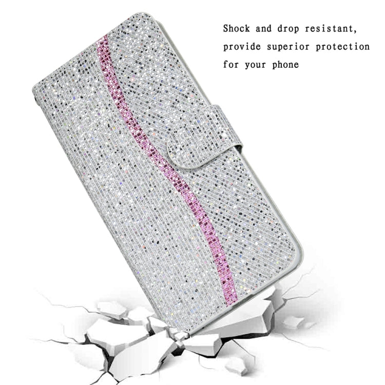 For Samsung Galaxy S25 5G Glitter Powder Filp Leather Phone Case(Silver) - Galaxy S25 5G Cases by PMC Jewellery | Online Shopping South Africa | PMC Jewellery | Buy Now Pay Later Mobicred