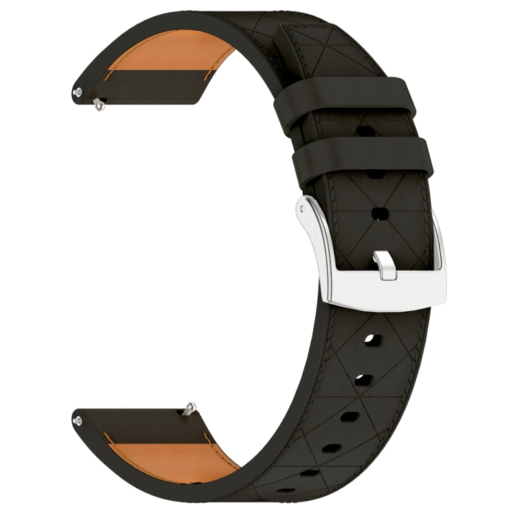 For Huawei Watch GT 5 / GT 5 Pro 46mm Square 22mm Leather Watch Band(Black)