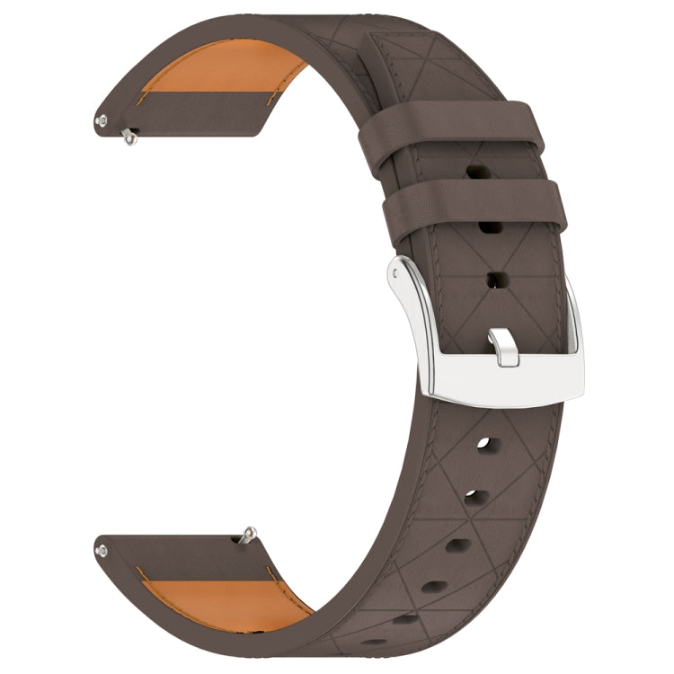 For Huawei Watch GT 5 / GT 5 Pro 46mm Square 22mm Leather Watch Band(Coffee)