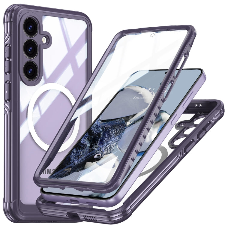 For Samsung Galaxy S25+ 5G RedPepper Tempered Glass MagSafe Phone Case(Purple)