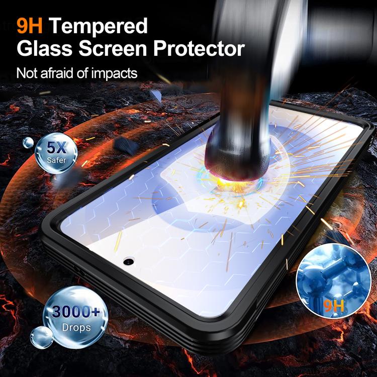 For Samsung Galaxy S25 Edge 5G RedPepper Tempered Glass MagSafe Phone Case(Black) - Galaxy S25 Edge 5G Cases by RedPepper | Online Shopping South Africa | PMC Jewellery | Buy Now Pay Later Mobicred