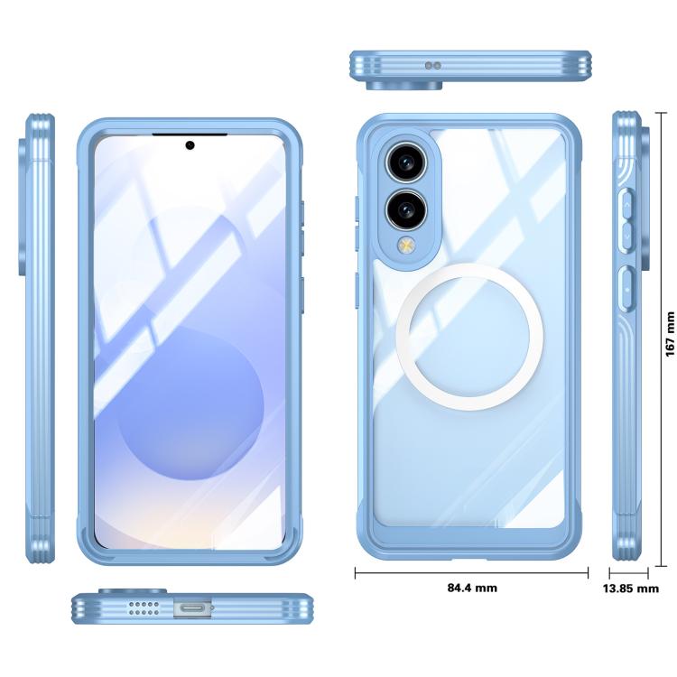 For Samsung Galaxy S25 Edge 5G RedPepper Tempered Glass MagSafe Phone Case(Sky Blue) - Galaxy S25 Edge 5G Cases by RedPepper | Online Shopping South Africa | PMC Jewellery | Buy Now Pay Later Mobicred