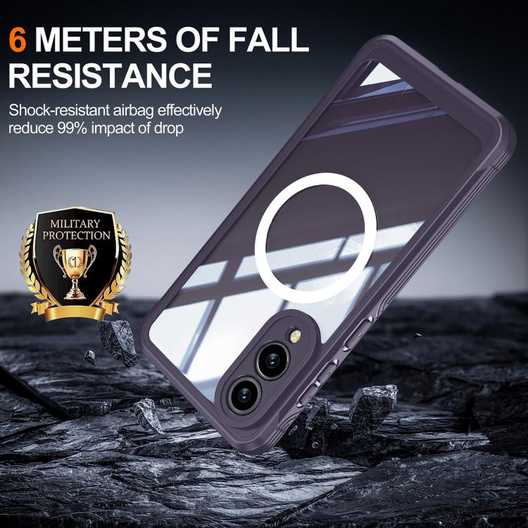 For Samsung Galaxy S25 Edge 5G RedPepper Tempered Glass MagSafe Phone Case(Purple) - Galaxy S25 Edge 5G Cases by RedPepper | Online Shopping South Africa | PMC Jewellery | Buy Now Pay Later Mobicred