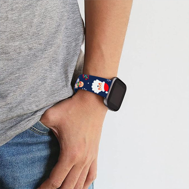 For Apple Watch 46mm / 49mm / 45mm / 44mm Christmas Pattern Silicone Watch Band(Christmas Gift White) - free shipping - PMc TechLife - Order now!