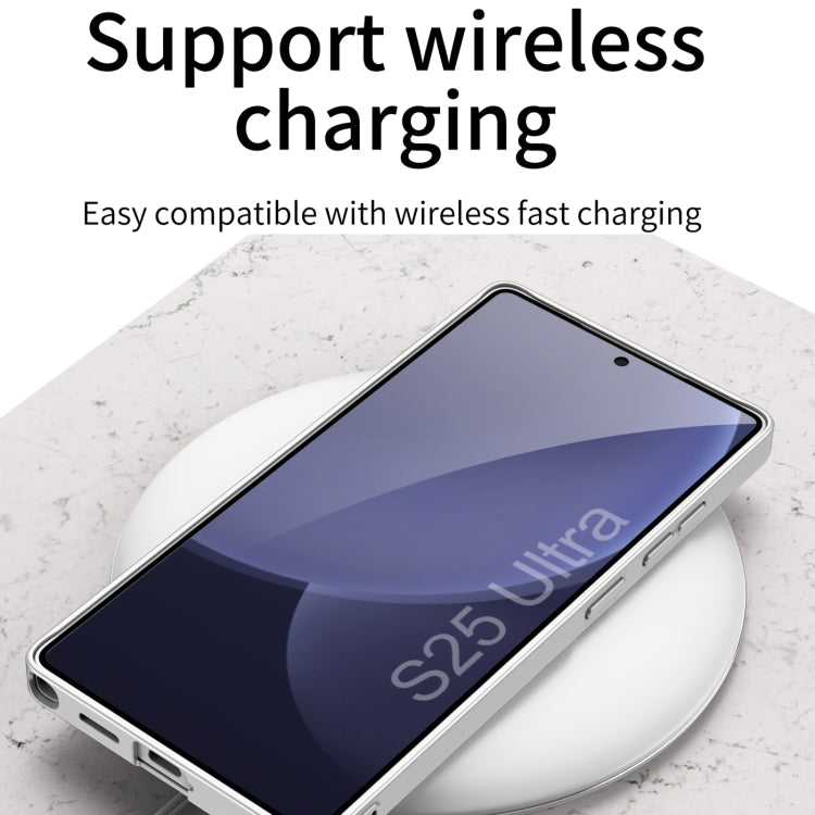 For Samsung Galaxy S25 Ultra 5G GKK Ultra-thin Wristband Shockproof Phone Case with Holder(Carbon Fiber)