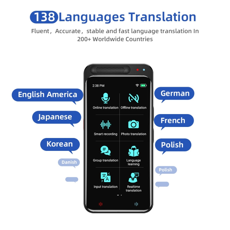 VORMOR Z6 5.0 inch HD Touch Screen Smart AI Translator 139 Languages with Offline Translation / Photo Translation - by PMC Jewellery | Online Shopping South Africa | PMC Jewellery | Buy Now Pay Later Mobicred
