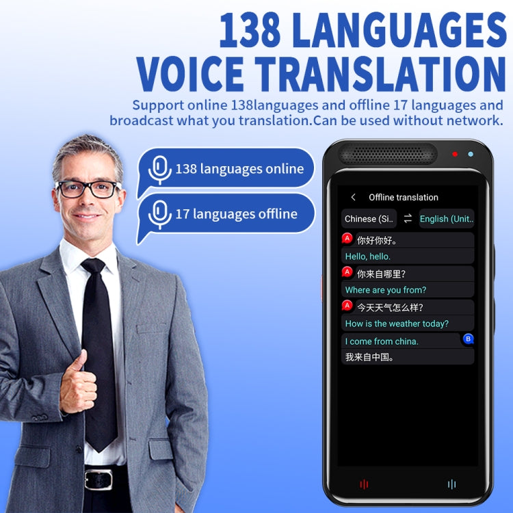 VORMOR Z6 5.0 inch HD Touch Screen Smart AI Translator 139 Languages with Offline Translation / Photo Translation - by PMC Jewellery | Online Shopping South Africa | PMC Jewellery | Buy Now Pay Later Mobicred