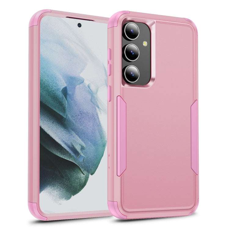 For Samsung Galaxy S25 5G TPU + PC Shockproof Protective Phone Case(Pink)