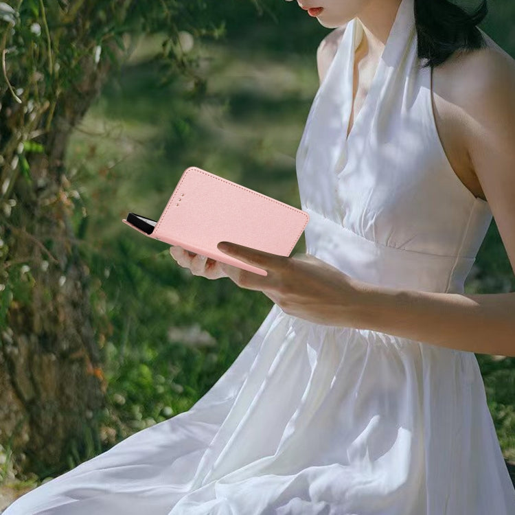 For Samsung Galaxy S25+ 5G Silk Texture Horizontal Flip Leather Phone Case(Rose Gold) - Galaxy S25+ 5G Cases by PMC Jewellery | Online Shopping South Africa | PMC Jewellery | Buy Now Pay Later Mobicred