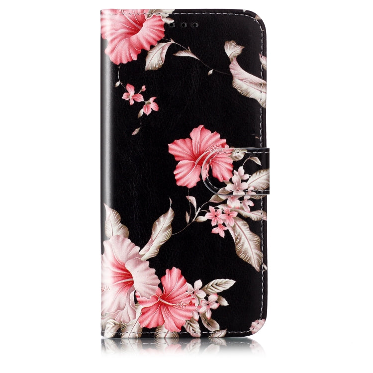 For Samsung Galaxy S25 5G Colored Drawing Marble Pattern Leather Phone Case(Azalea)