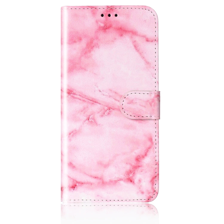For Samsung Galaxy S25 5G Colored Drawing Marble Pattern Leather Phone Case(Pink Marble)
