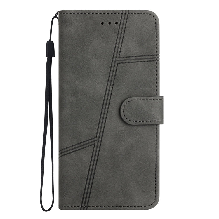 For Samsung Galaxy S25 5G Skin-feel Stitching Leather Phone Case(Grey)