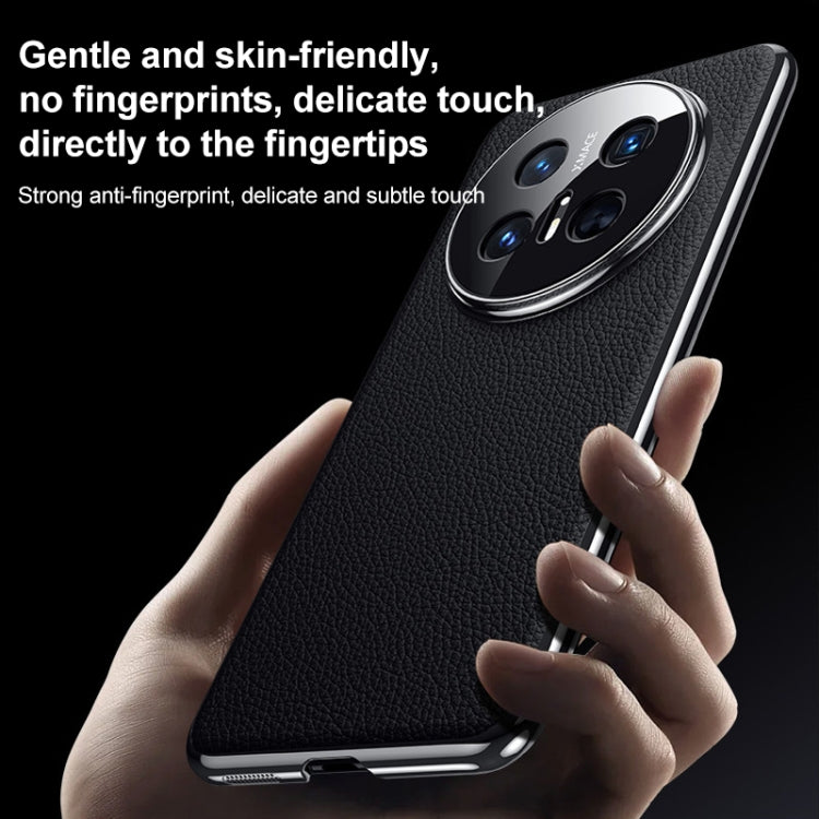 For Huawei Mate 70 Genuine Leather PC Phone Case(White)