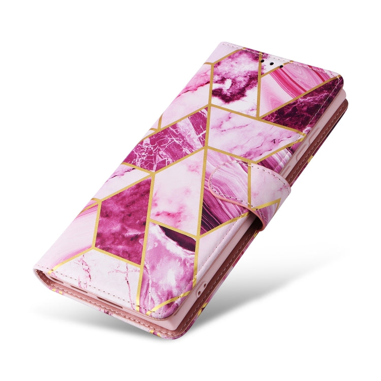 For Samsung Galaxy S25 Ultra 5G Marble Bronzing Stitching Leather Phone Case(Purple) - Galaxy S25 Ultra 5G Cases by PMC Jewellery | Online Shopping South Africa | PMC Jewellery | Buy Now Pay Later Mobicred