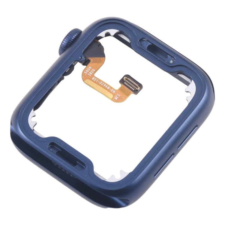 For Apple Watch Series 6 44MM LTE Aluminium Alloy Middle Frame Bezel Plate with Crown Spin Axis Flex Cable(Blue)