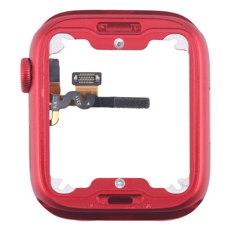 For Apple Watch Series 7 / 8 / 9 41MM GPS Aluminium Alloy Middle Frame Bezel Plate with Crown Spin Axis Flex Cable(Red)